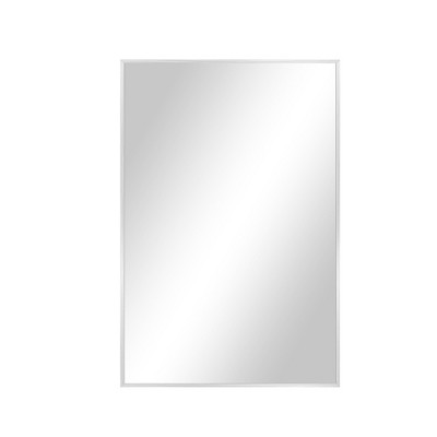 Lirago 38" x 26" Rectangle Hanging Bathroom Mirror with silver Scratch-Resistant Aluminum Alloy Frame