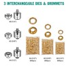 Yescom Grommet Tool Kit 900pcs Eyelets Washers #0/#2/#4 Die Hole Puncher Hand Press Machine for Fabric Crafting Green - 4 of 4