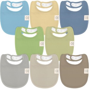 KeaBabies 8pk Organic Baby Bibs for Boy, Baby Drool Bib for Baby Boys and Girls, Newborn Teething Bibs - 1 of 4