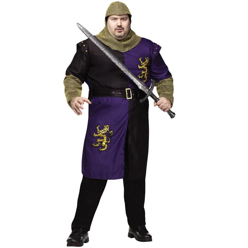 Fun World Fierce Renaissance Knight Plus Size Men's Costume, 1 of 2