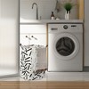 Unique Bargains 3661 Cubic-in Foldable Cylindrical Laundry Basket Black 1 Pc Cylindrical Dot - 2 of 4