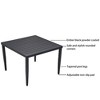 UNISOAR 5-Piece Outdoor Patio Aluminum Furniture, Modern Dining Set, including 4 Dining Chairs and 40" Square Dining Table with Umbrella Hole - 4 of 4