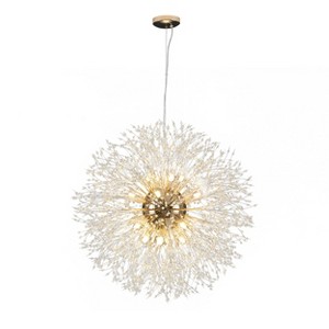 LLHZSY Contemporary 16/20-Light Glam Firework Crystal Chandelier Dandelion Pendant Light Fixture-Gold-31 1/2" or 39 2/5 in.W - 1 of 4
