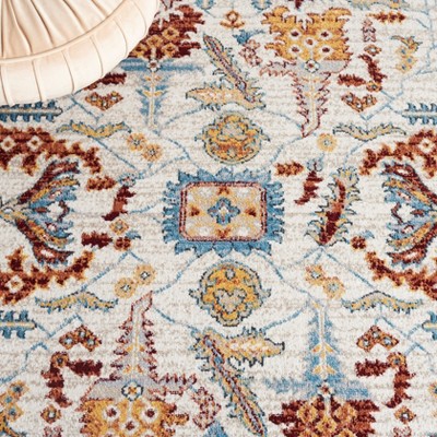 Reversible Bayside Blue Synthetic 8' x 10' Easy-Care Area Rug
