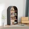 4-Shelf Arched Bookcase,43'' Tall Wood Open Display Bookshelf with Storage Shelves for Living Room,Bedroom,Office-Baofuwish - 2 of 4