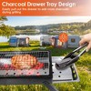 NewHome "Portable Foldable Charcoal BBQ Grill, Stainless Steel Tabletop Barbecue for Camping, Picnic, Outdoor Party" Black - 4 of 4