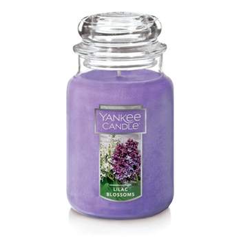 19oz Glass Jar 2-wick Wisteria Blossom Candle Lilac Purple - Room ...