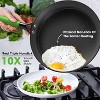 imarku Non Stick Frying Pan, Frying Pan Set with Lids, Nonstick Cast Iron Skillets, Frying Pans Nonstick with Lid Cast Iron Pan with Stay Cool Handle - 2 of 4