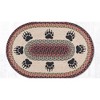 Earth Rugs Rustic Cabin Oval Patch Tread Rug – 20"x30" Bear Paw Design - 2 of 3