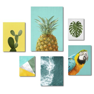 Americanflat - Modern Coastal Beach House Canvas Photography Art Set by LILA + LOLA