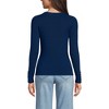 Lands' End Women's Fine Gauge Cotton Baby Cable Vneck Sweater - 2 of 3