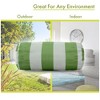 Majestic Home Goods,Bolster Pillow Vertical Stripe Burnt - 4 of 4