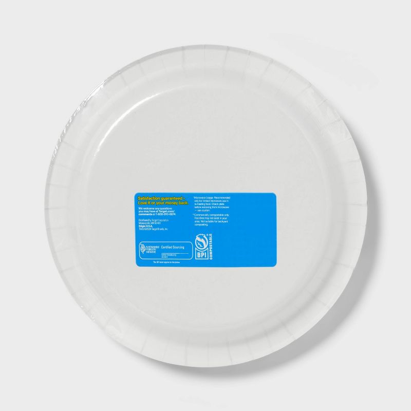 Disposable Paper Plates 10&#34; - Blue Plaid - 24ct - up &#38; up&#8482;, 3 of 4