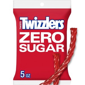 Twizzlers Zero Sugar Twists Strawberry Flavored Licorice Style Candy, Bag 5 oz, Pack of 2 - 1 of 4