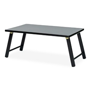 PJ Wood Folding Laptop Desk Tray,  Lightweight Portable Table for Bed or Couch Computer Work, Eating at Home, Small Spaces, 24 Inch, Black - 1 of 4