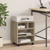 Aghana Digitals Mobile Sonoma Oak Printer Stand with Lockable Wheels - Engineered Wood Storage - 3 of 4