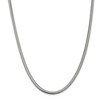 Black Bow Jewelry 4.2mm Sterling Silver Solid Flat Oval Snake Chain Necklace - 3 of 4