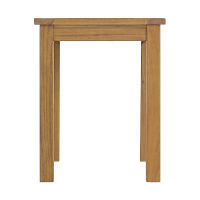 Okemo Natural Acacia Wood Outdoor End Table Set