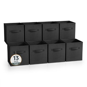 Sorbus 13 Inch 8 Pack Sturdy Collapsible Fabric Storage Cubes with Handle - for Organizing Clothes, Toys, Books, Shelves & more - 1 of 4