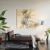 Nadja Sunflower Line Sami Wood Wall Mural - society6 - 2 of 2