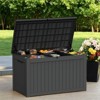 Naysaye Deck Boxes, 230 Gal Outdoor Storage Deck Box, Small Patio Storage Bin for Garden Tools, Black, 57.87"*32.24"*33.66" - 4 of 4