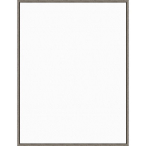Amanti Art Framed Blank White Canvas for DIY Artwork, Crafts and Painting  18-in. W x 24-in. H. in Grey