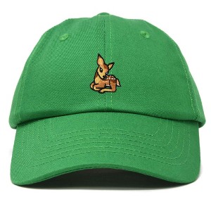 Dalix Fawn Embroidered Cotton Dad Hat Deer Adjustable Casual Baseball Cap Nature - 1 of 4