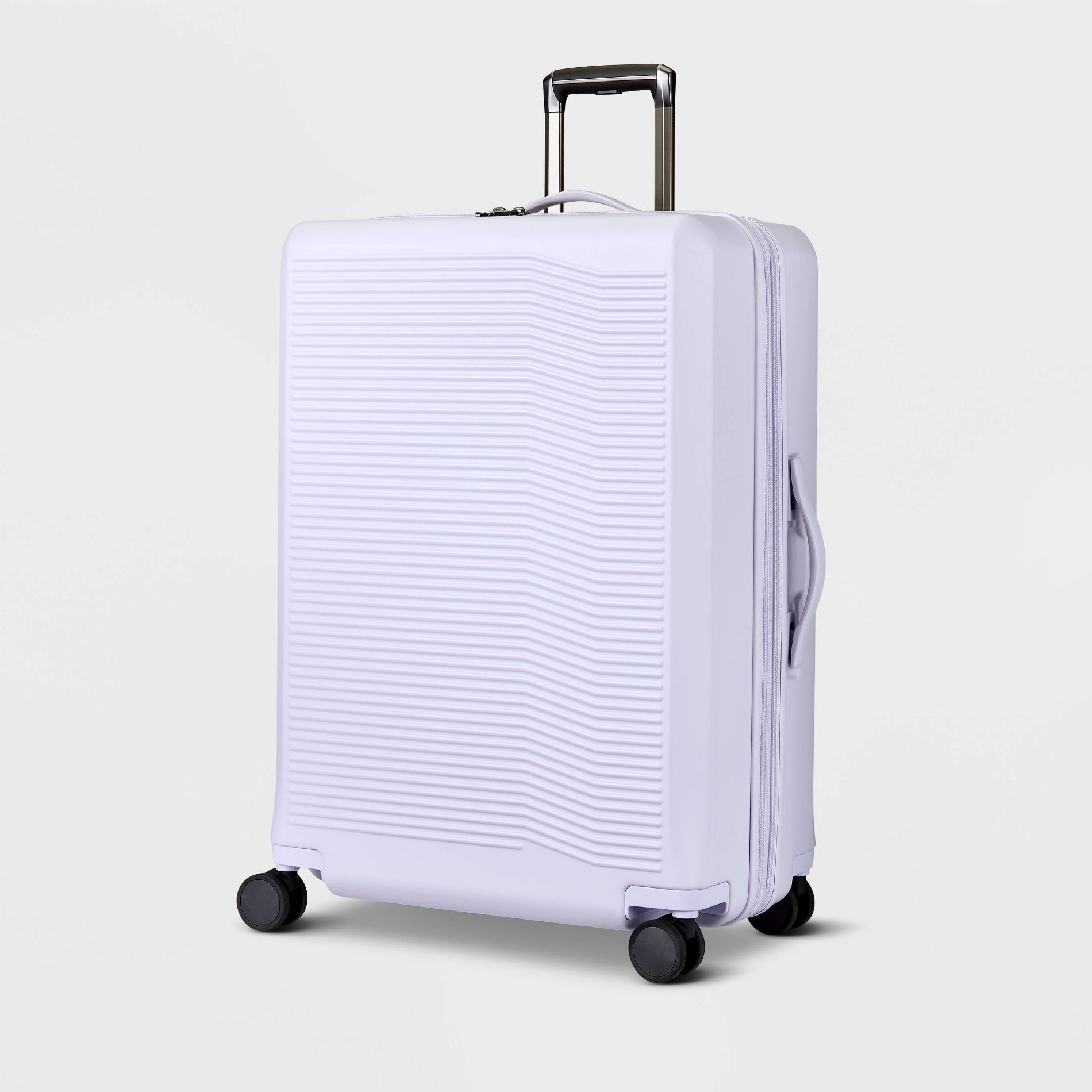Signature Hardside Large Checked Spinner Suitcase Matte Thistle - Open Story™: Water-Resistant Polycarbonate