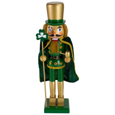 Northlight 15" Green and Gold Luck of the Irish Christmas Nutcracker