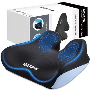 NEXPOW Car Seat Cushion, Memory Foam Seat Cushion for Driving for Back, Hip & Tailbone Pain Relief, Chair Cushion Non-Slip Design - 1 of 4