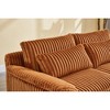 74" Corduroy Loveseat Sofa with Removable Cushions & Accent Pillows - 3 of 4