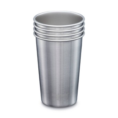 Klean Kanteen 16oz Stainless Steel Pint 4pk - Silver