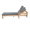 Christopher Knight Home Paolo Outdoor Adjustable Acacia Wood Chaise Lounge with Cushion (Set of 2) - 4 of 4