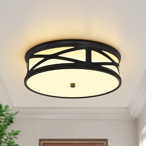 YANSUN Cross-Triangle LED Ceiling Light, Black Powder-Coated Metal, 16W, 110V, Adjustable 3000K/4000K/5000K - 1 of 1