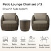 Spruce & Spring Patio Wicker Furniture Set Outdoor Rattan Bistro Set - 3 of 4