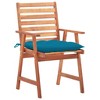 vidaXL Patio Dining Chairs 3 pcs with Cushions Solid Acacia Wood - 2 of 4