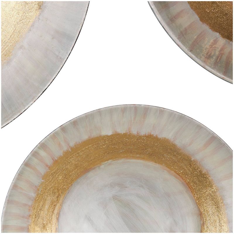 Set of 3 Metal Abstract 3D Circular Disk Wall Decors - Olivia & May, 4 of 9