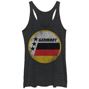 Women's Lost Gods Germany Flag Circle Racerback Tank Top - 1 of 3