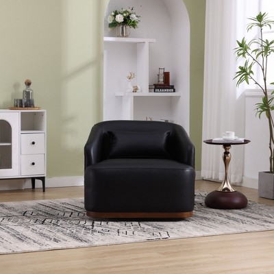 Revolve in Comfort: Plush 360° Swivel Chair for Lounging and Living