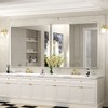 Apmir Rectangular Aluminum Alloy Framed and Tempered Glass Wall Bathroom Vanity Mirror in Matte Black/ Gold/ Silver/ Brown - 3 of 4