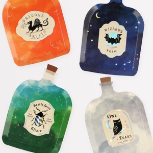 Meri Meri Making Magic Potion Bottle Plates (Pack of 8) - 1 of 4
