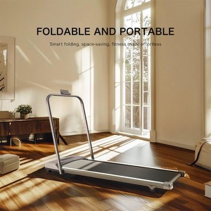 HFYee Walking Pad Treadmill with Armrest, LED Display and Silent Motor, Foldable Design Under Desk Treadmill for Home - 1 of 4