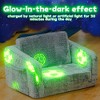 Hooseng Toddler Couch, 2-in-1 Glow-in-The-Dark Plush Kids Fold-Out Sofa, Convertible Kids Sofa to Lounger with Straight Armrests for Boys & Girls - 4 of 4