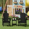 WestinTrends Malibu Kids 3-Piece Outdoor HDPE Adirondack Chairs With Square Side Table Set - 2 of 4