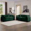 Modern Corduroy Fabric 2-Piece Living Room Sofa Set, Two 2-Seater Sofas with Deep Seats and 8 Cushions - 2 of 4