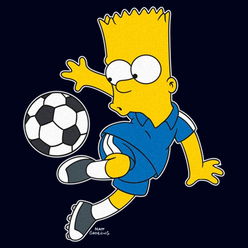 Men's The Simpsons Bart Soccer Pro T-Shirt, 2 of 6