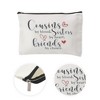 Unique Bargains Durable Letter Heart Print Makeup Bag White 1 Pc - 3 of 4