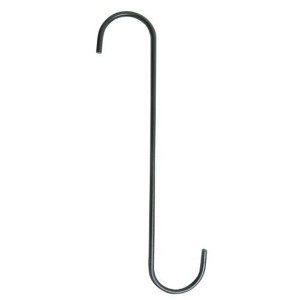 Hookery S-Hook Extension with 1" Opening for Lanterns or Outdoor Use – Hanging, Supports up to 25lb, Black, 12" - 1 of 2