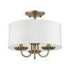 Livex Lighting Brookdale 3 - Light Semi-Flush Mount in  Antique Brass - 4 of 4