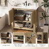 TiramisuBest 30"Antique Bathroom Vanity with Ceramic Sink,Mid-Century Modern Cabinet,2 Soft-Close Doors,Large Storage,Retro Freestanding,Brown - 4 of 4